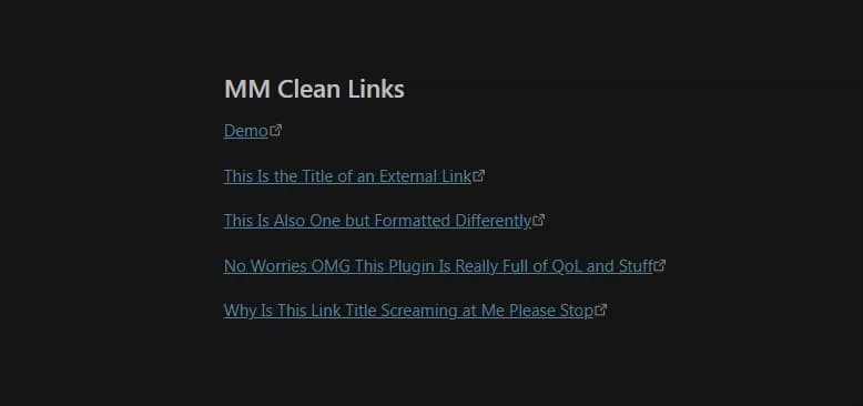 MM Clean Links screenshot