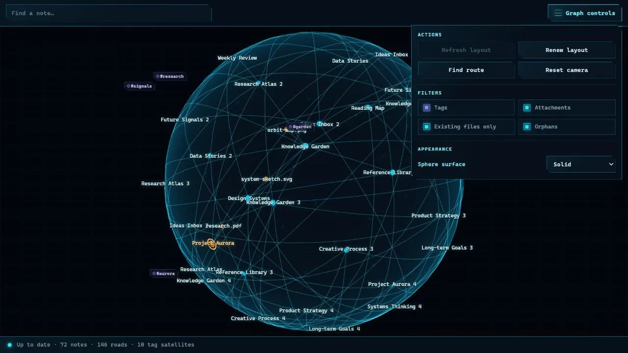 Spherical Graph screenshot