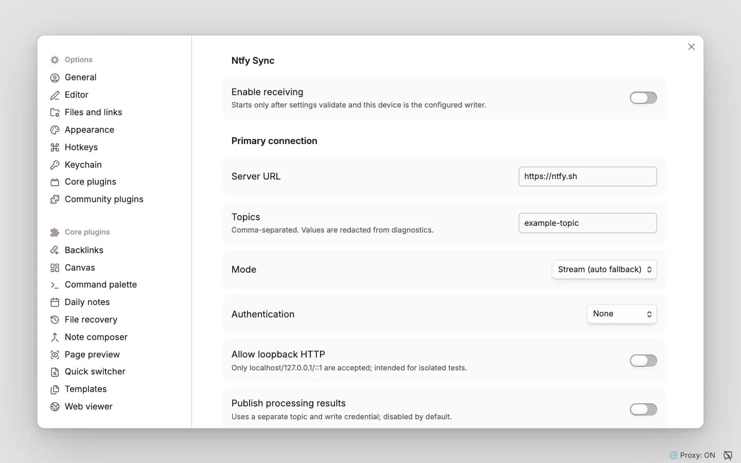 Ntfy Sync screenshot