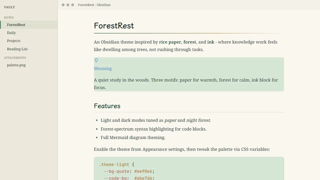 ForestRest screenshot