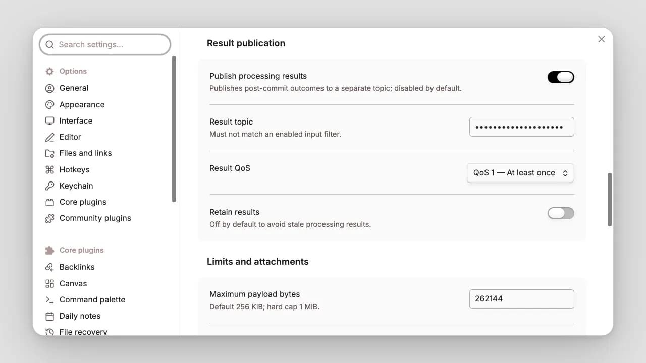 MQTT Sync screenshot