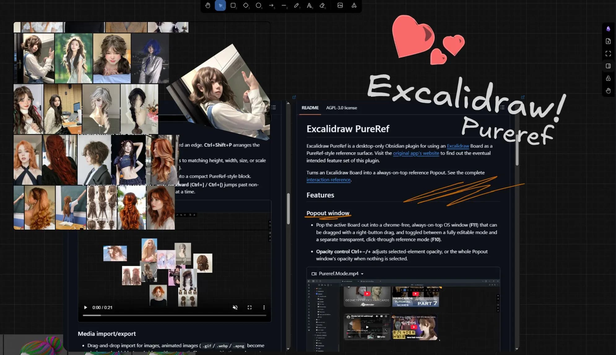 Excalidraw PureRef screenshot
