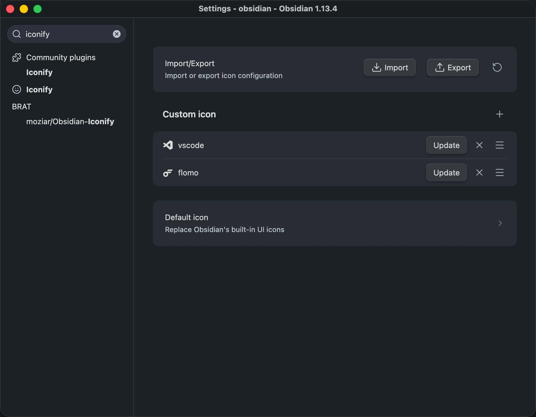 Iconify screenshot