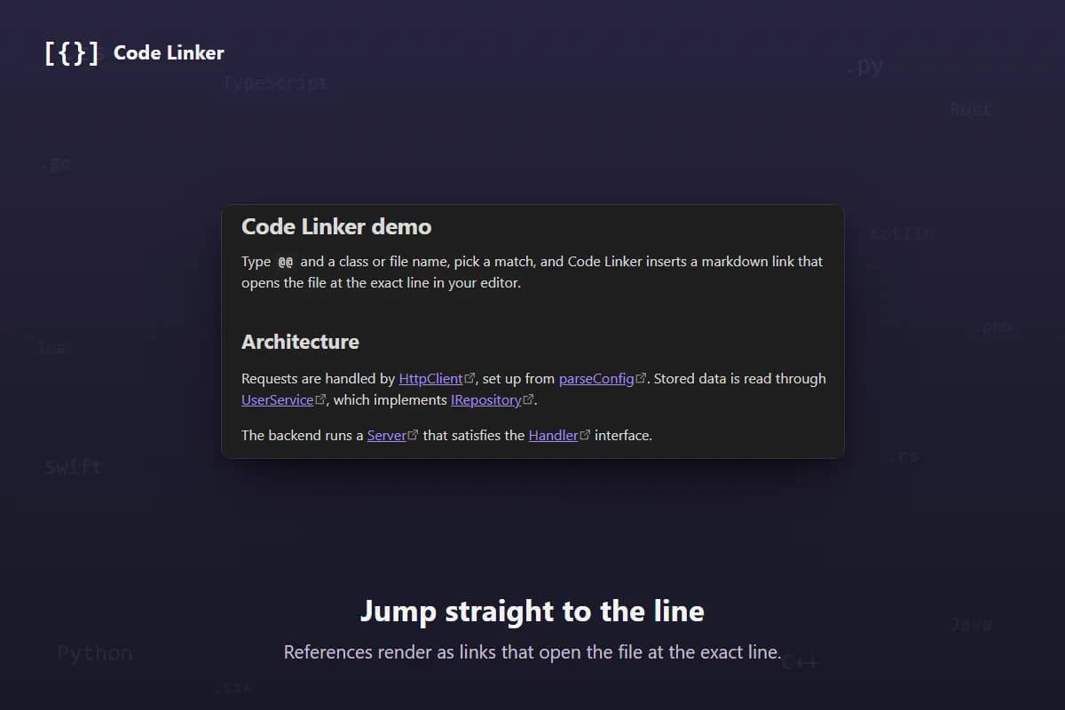 Code Linker screenshot