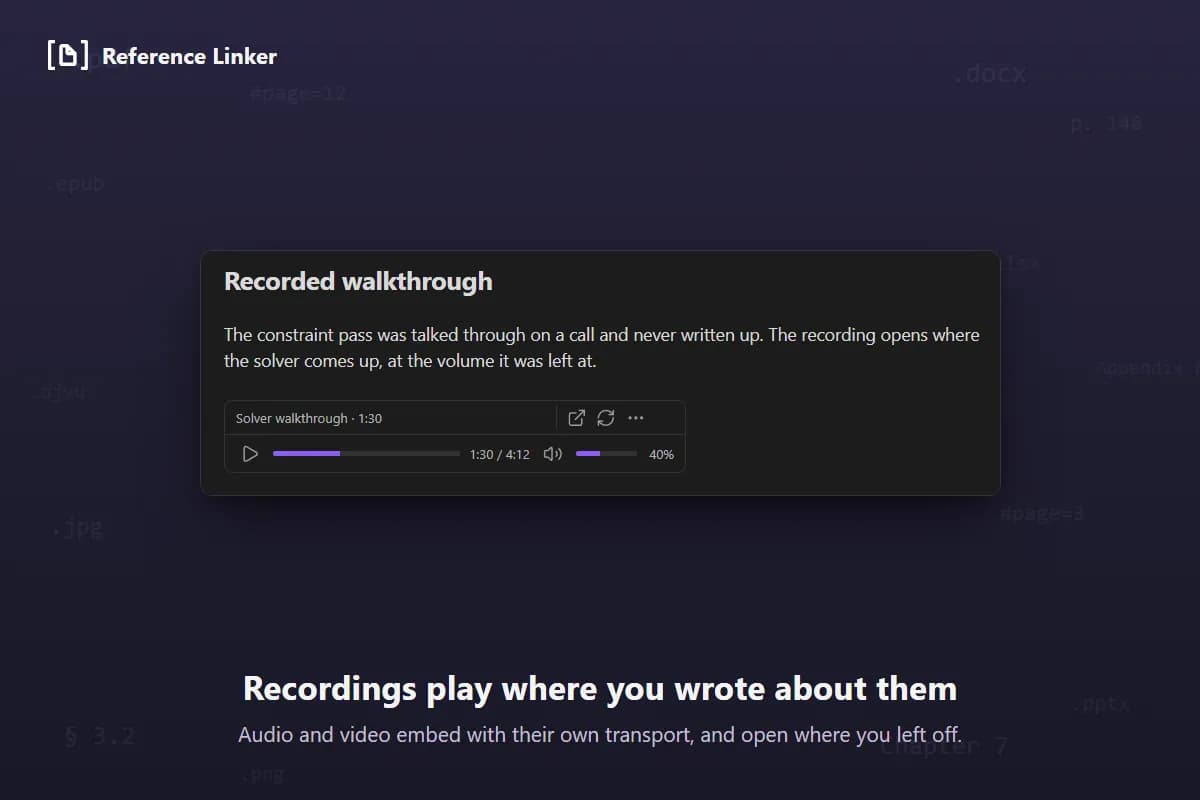 Reference Linker screenshot