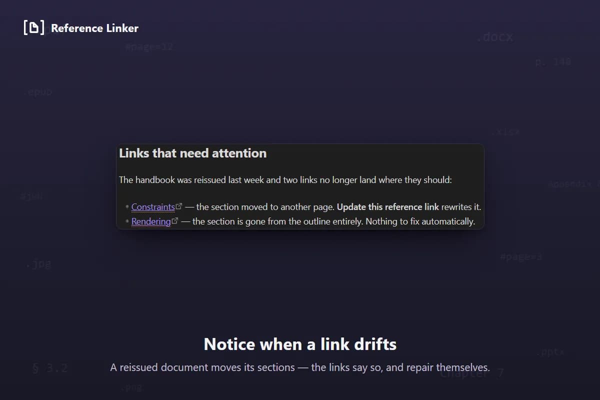 Reference Linker screenshot