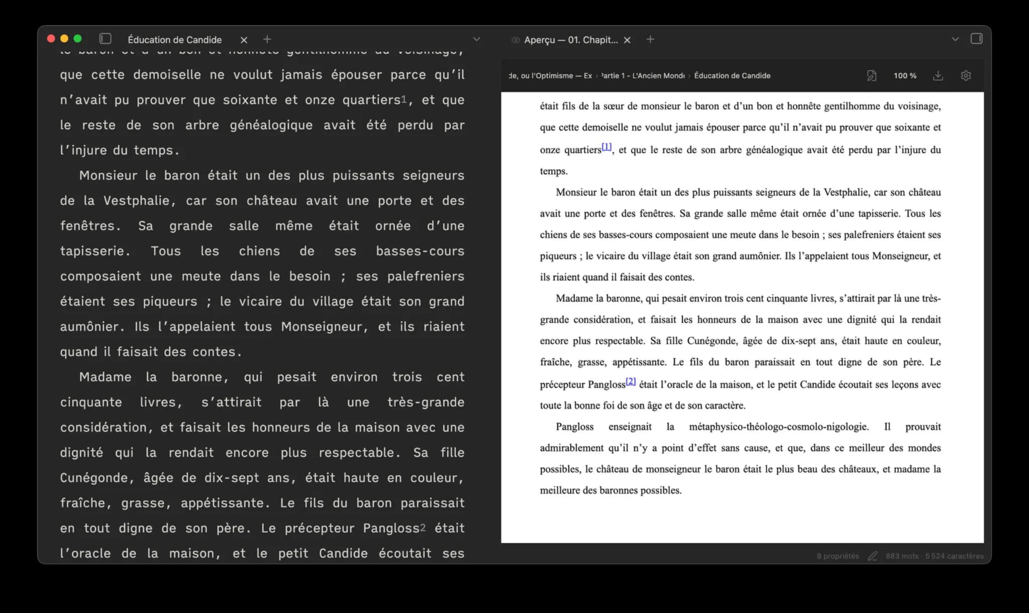 Feuillets screenshot
