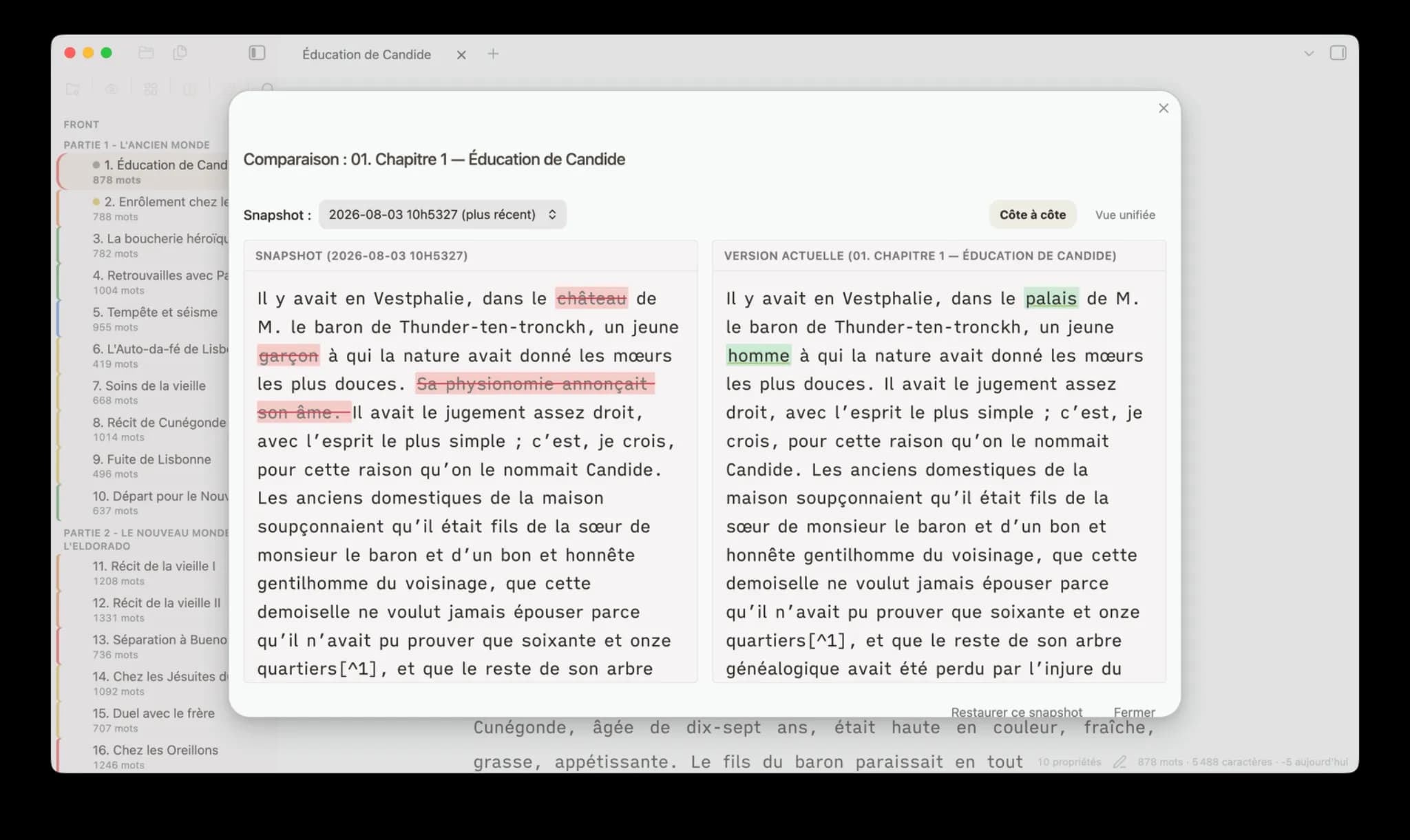 Feuillets screenshot