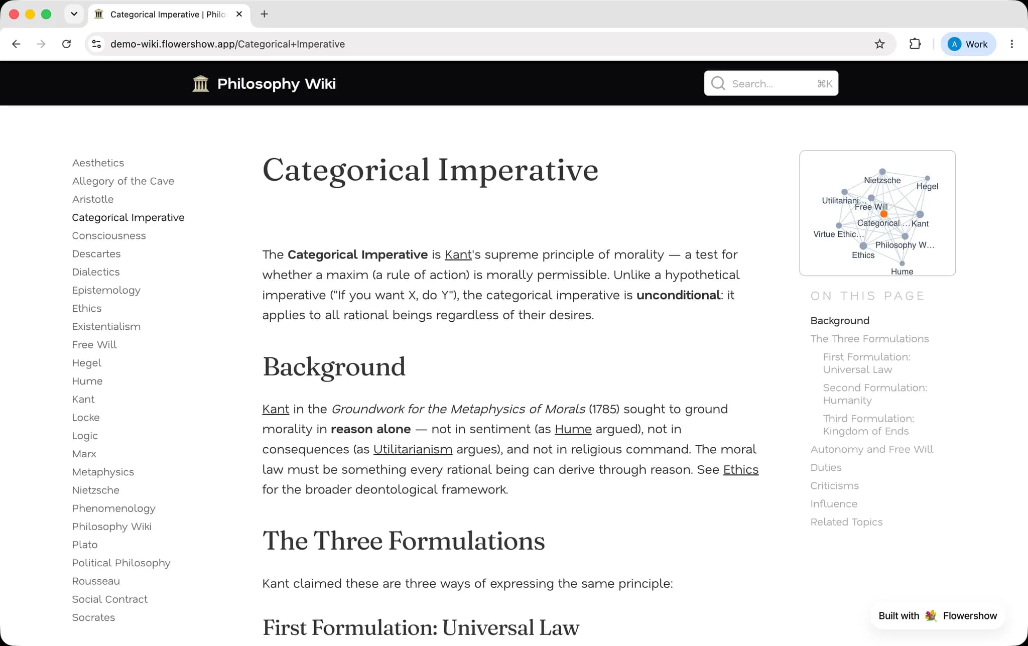 Publish with Flowershow screenshot