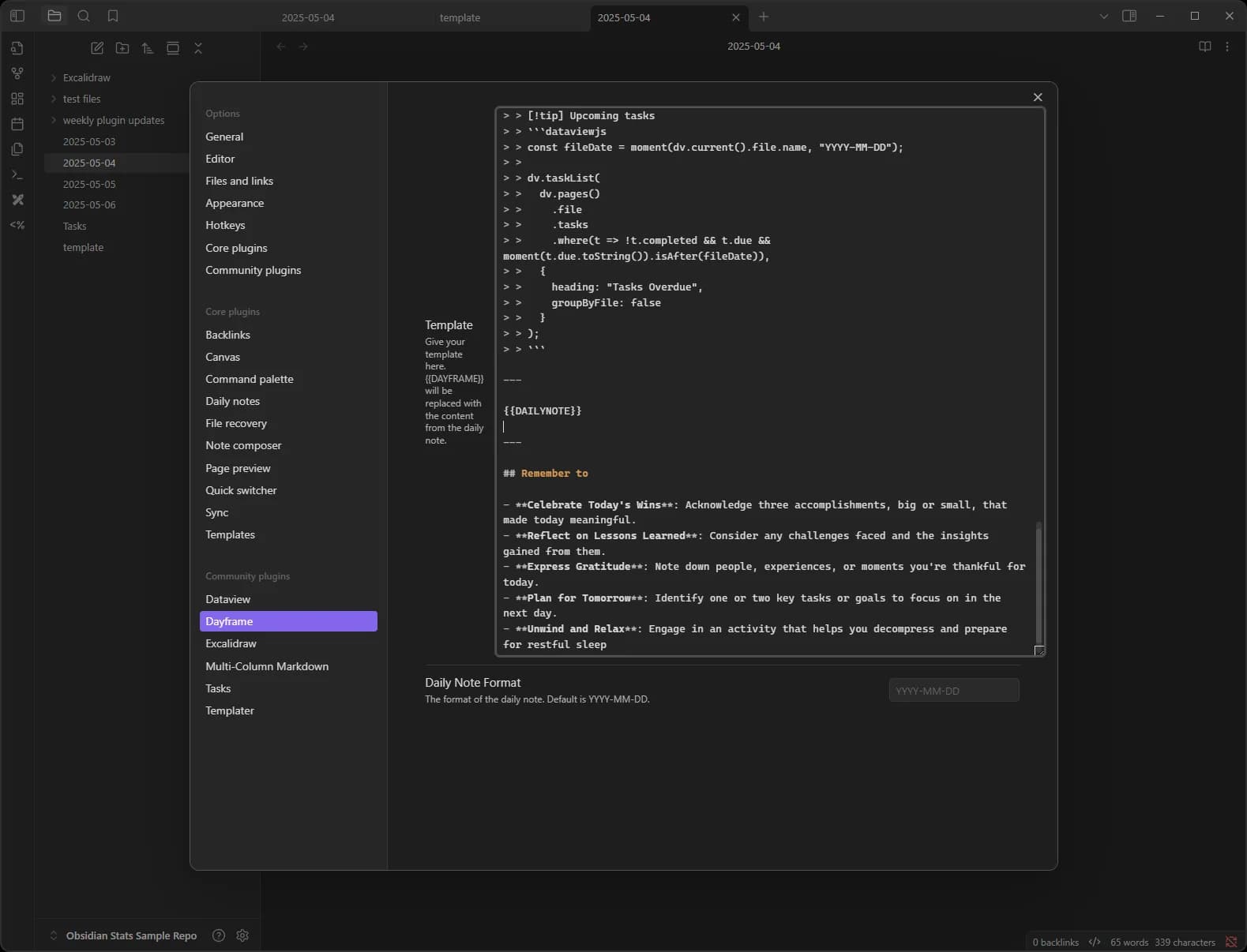 Dayframe screenshot