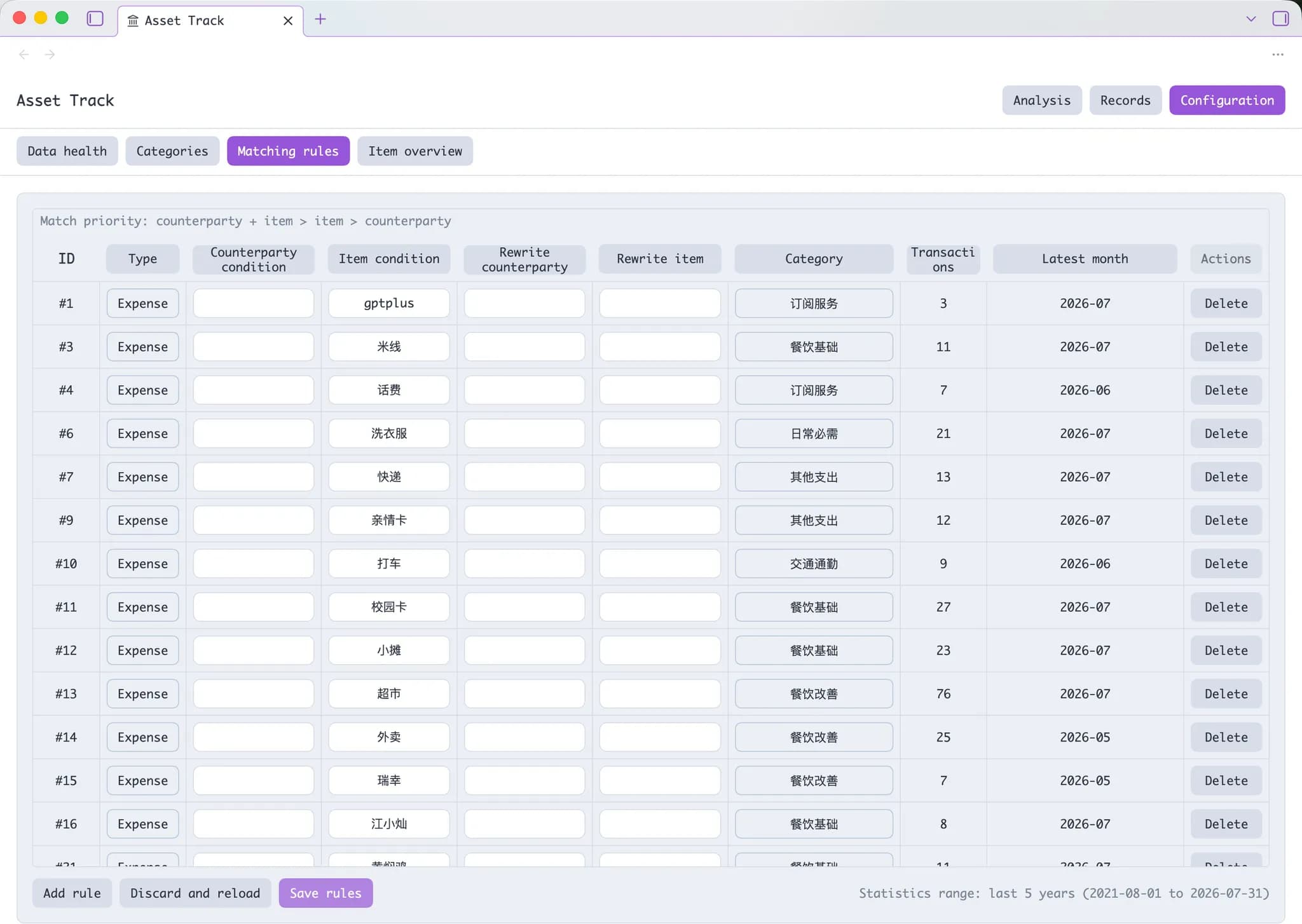 Asset Track screenshot