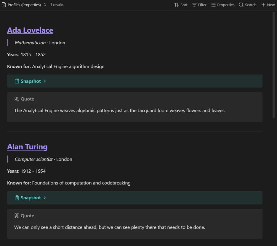 MarkBase screenshot