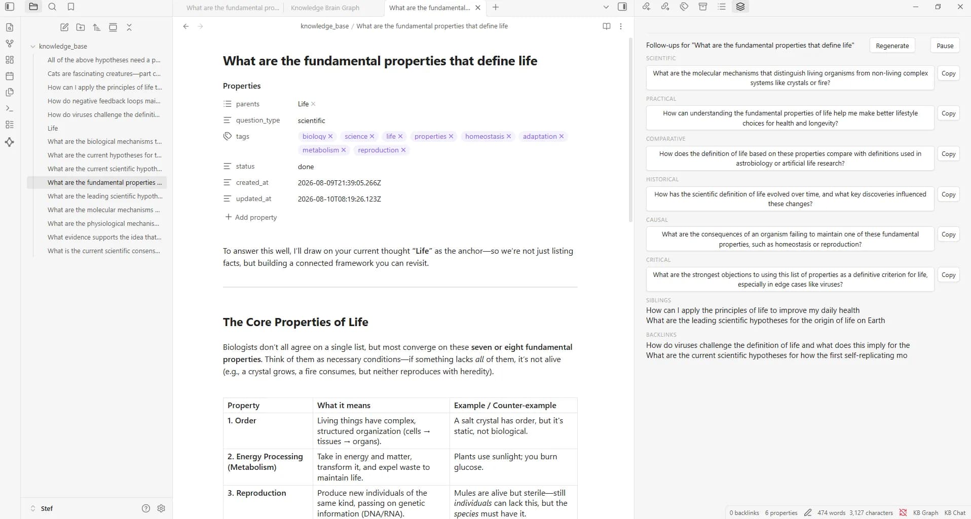 Knowledge Brain screenshot