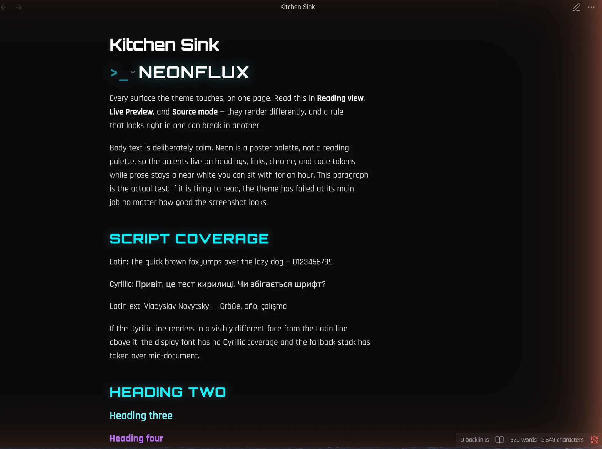 Neonflux screenshot