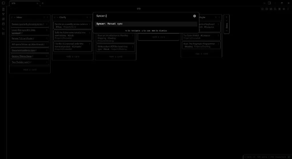 Syncer screenshot