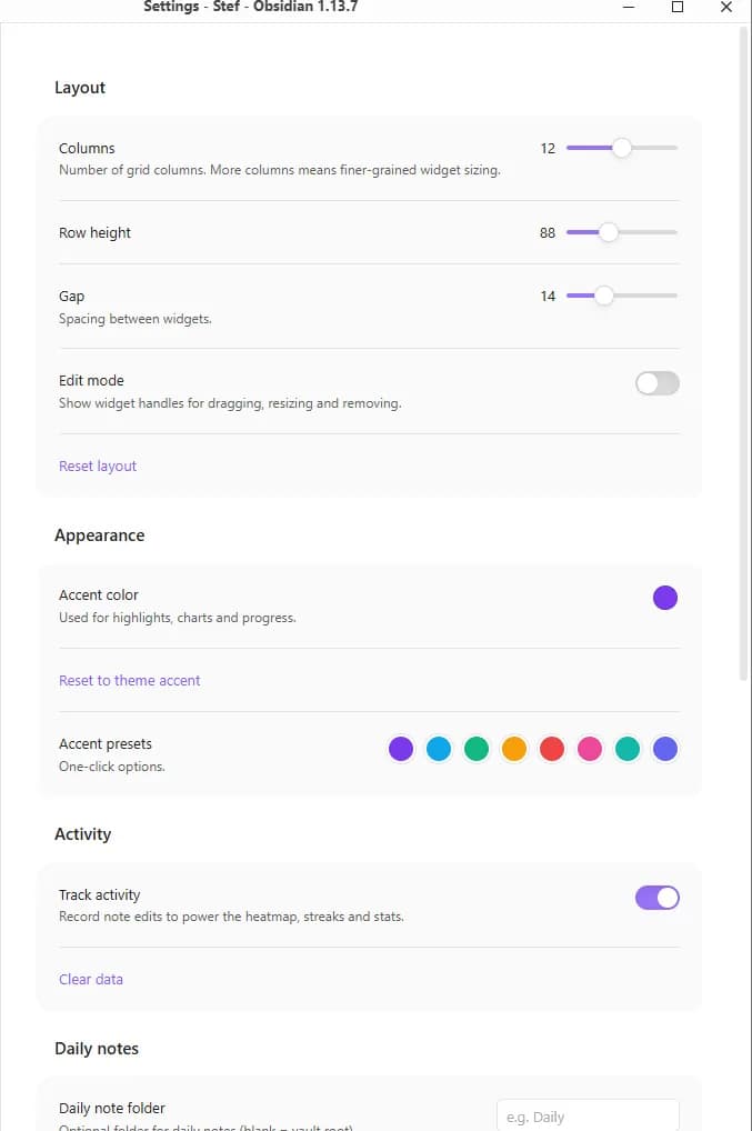 Aurora Dashboard screenshot