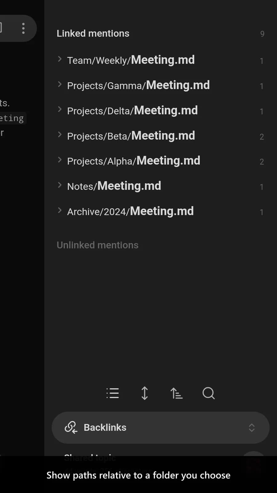 Backlink Full Path screenshot