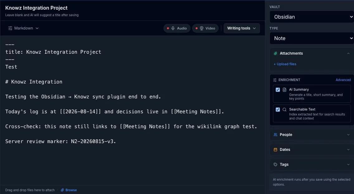 Knowz AI Sync screenshot
