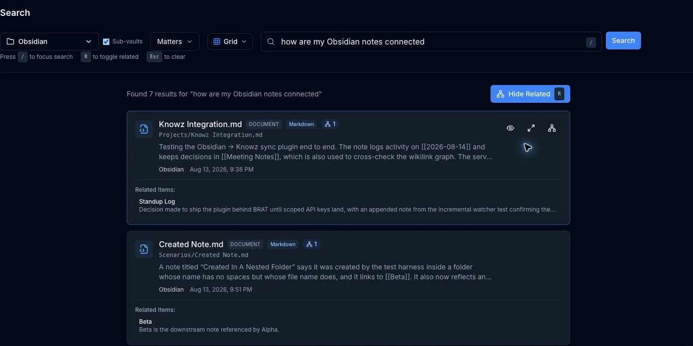 Knowz AI Sync screenshot