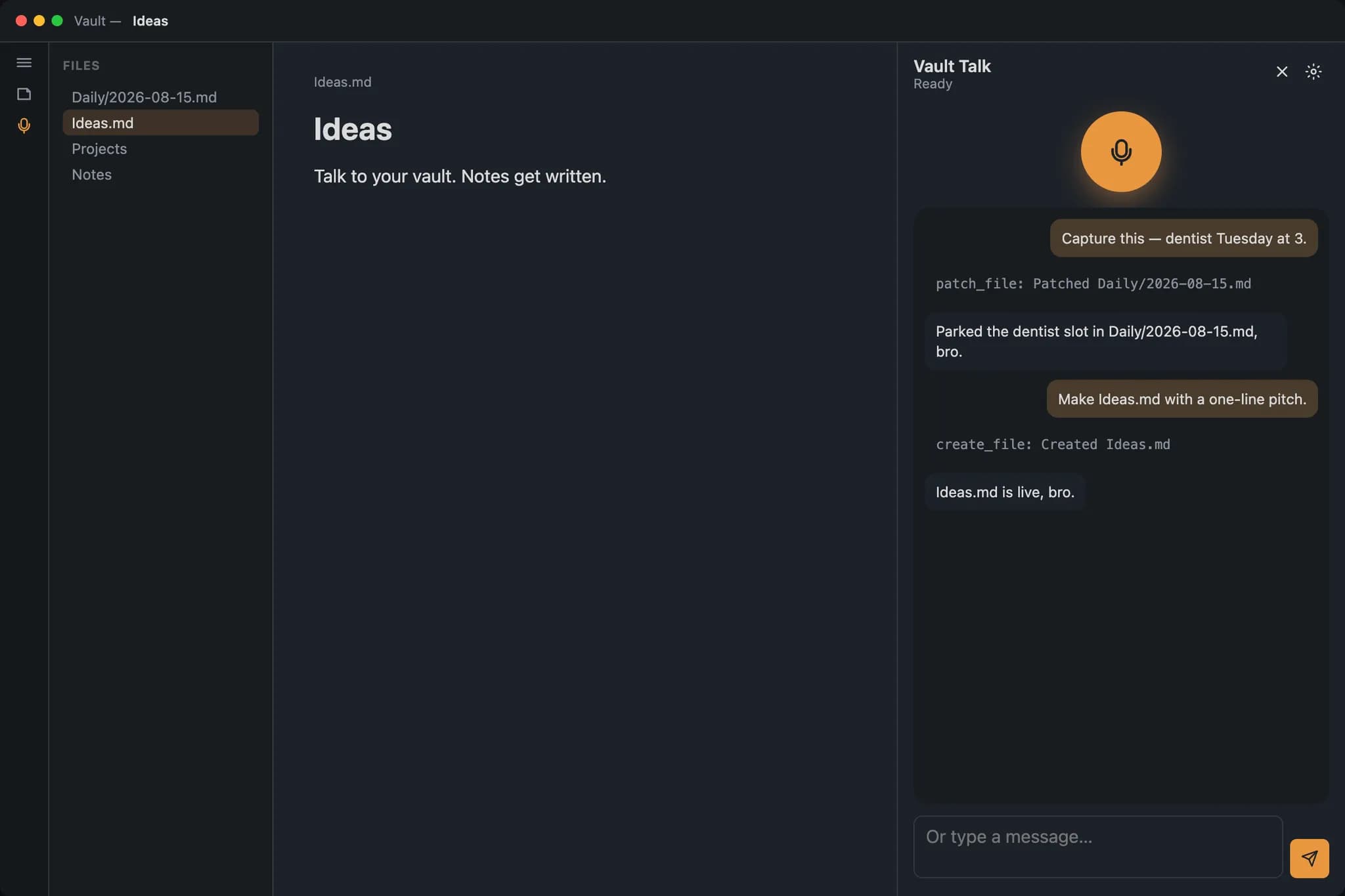 Vault Talk screenshot