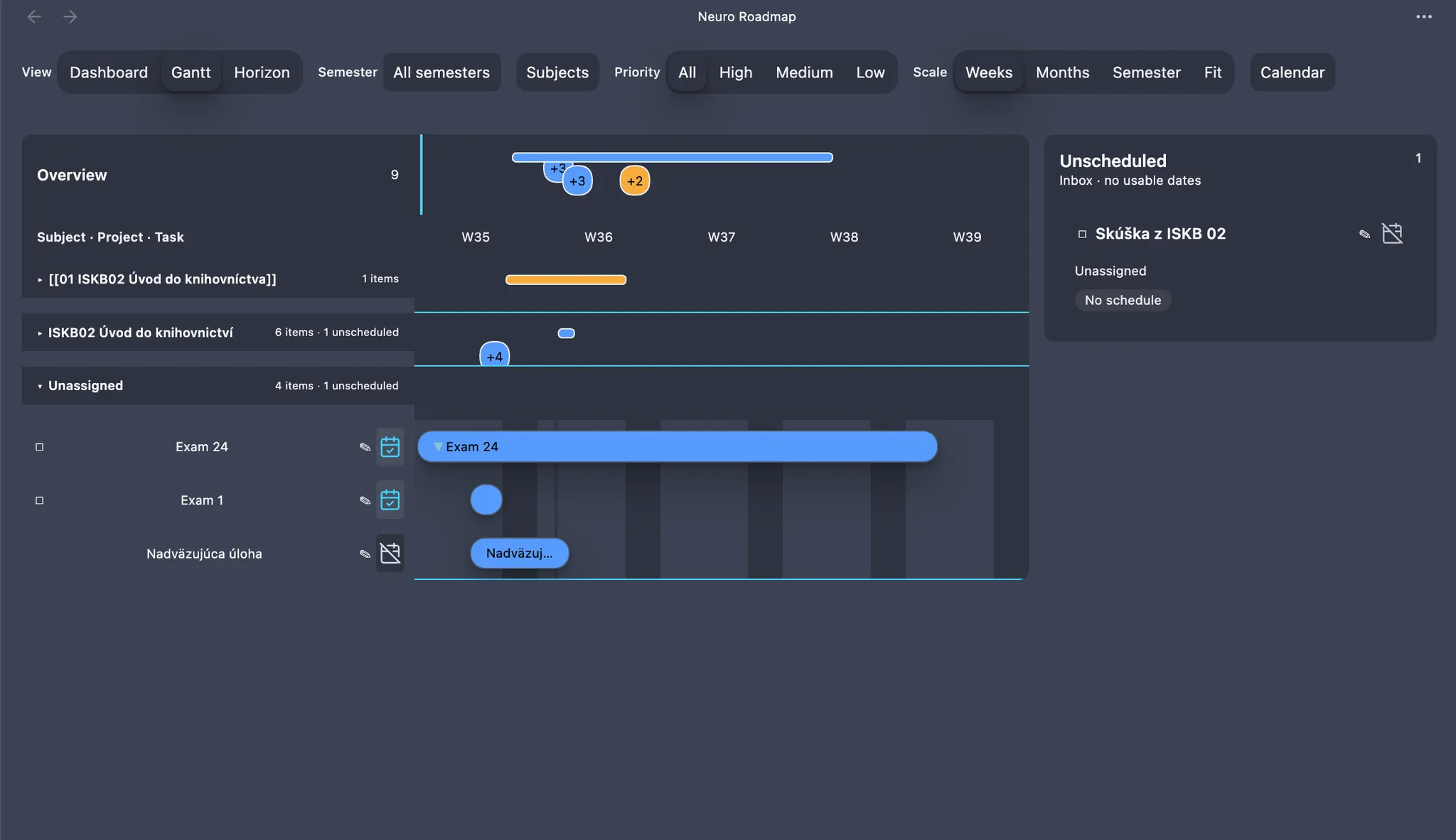 Neuro Roadmap screenshot