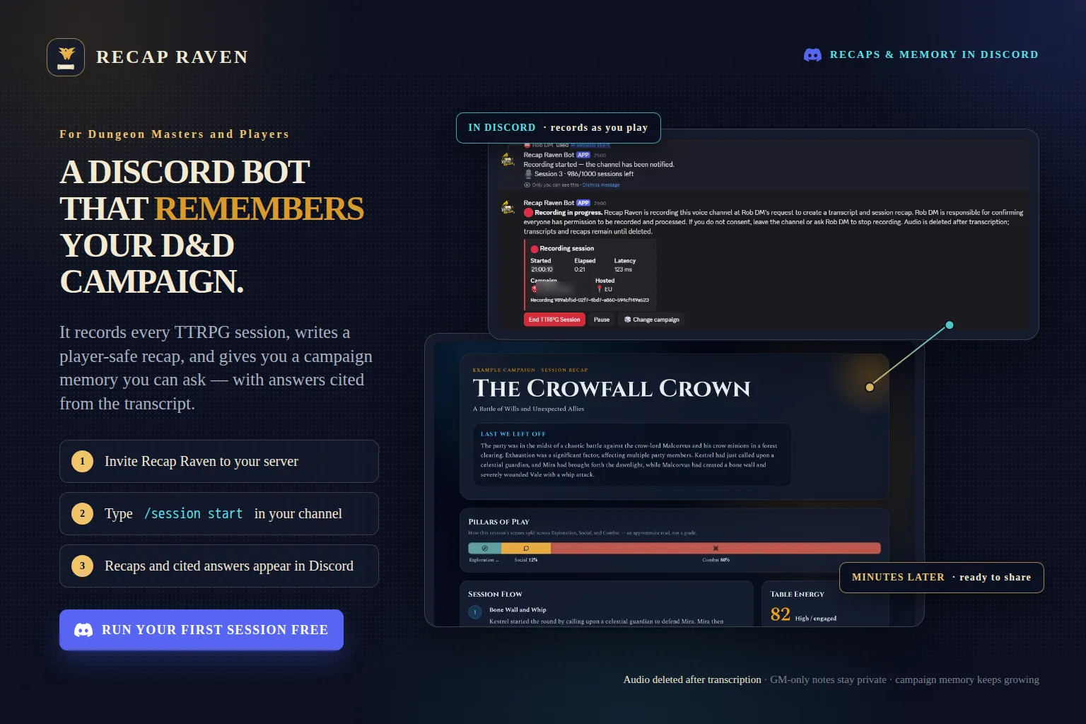 Recap Raven screenshot