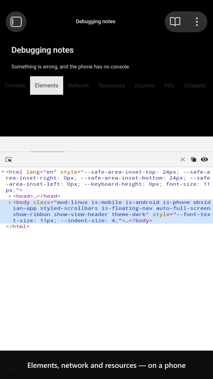 Advanced Debug Mode screenshot