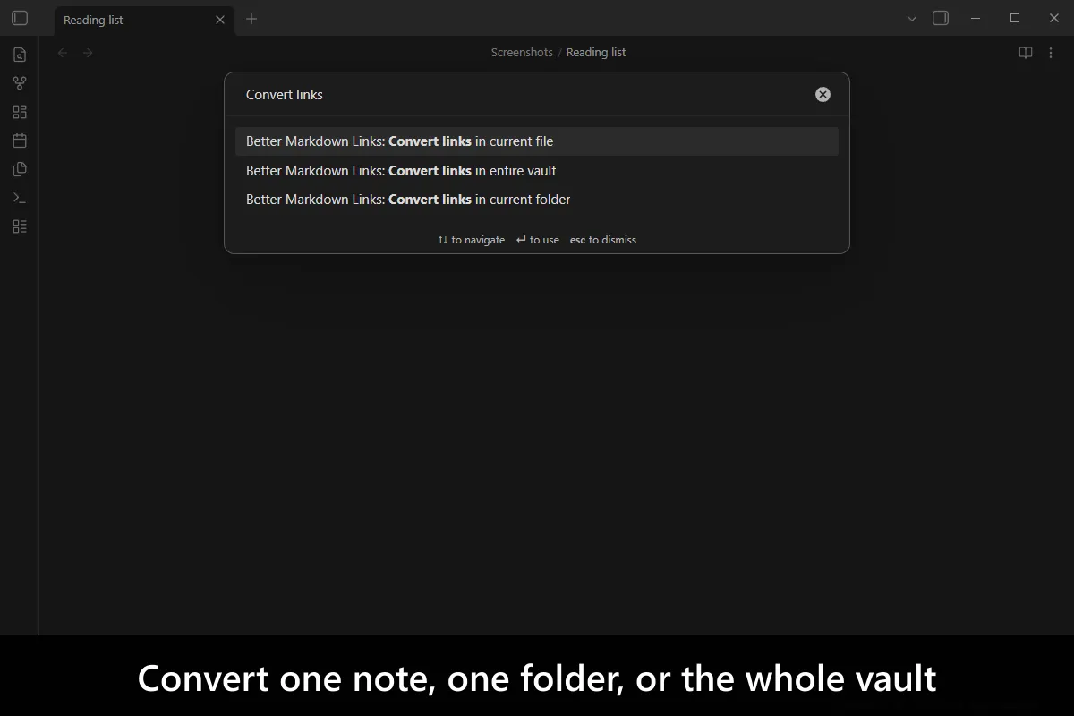 Better Markdown Links screenshot