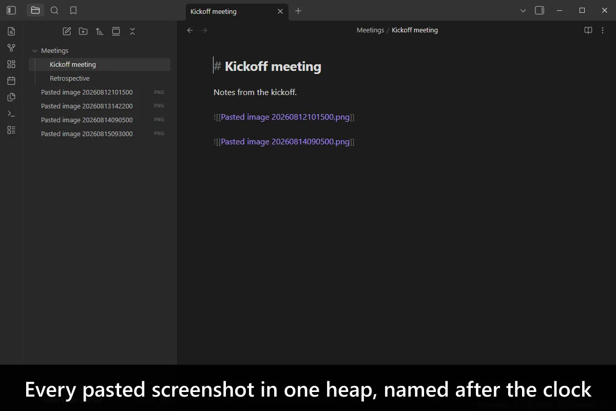 Custom Attachment Location screenshot