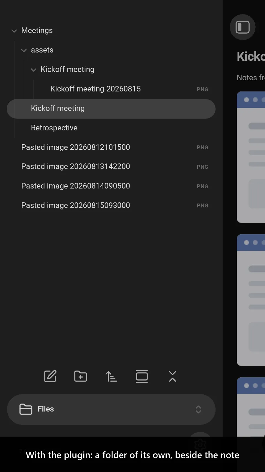 Custom Attachment Location screenshot