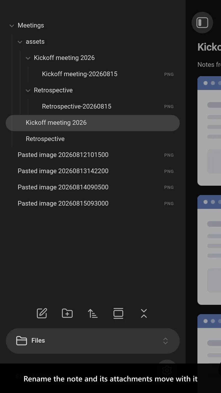 Custom Attachment Location screenshot