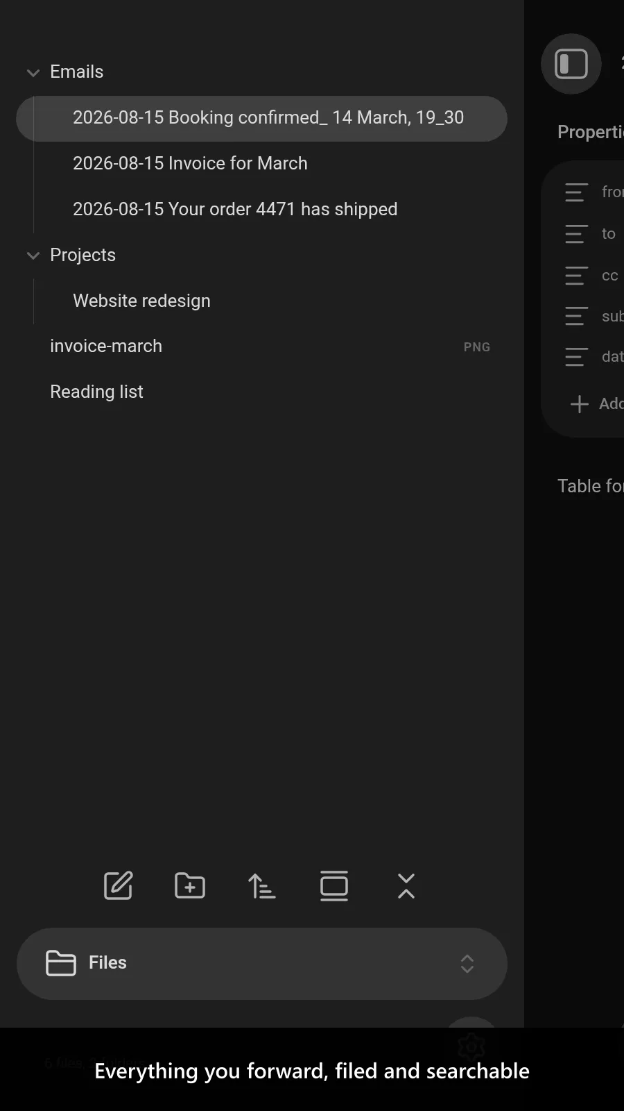 Email to Vault screenshot