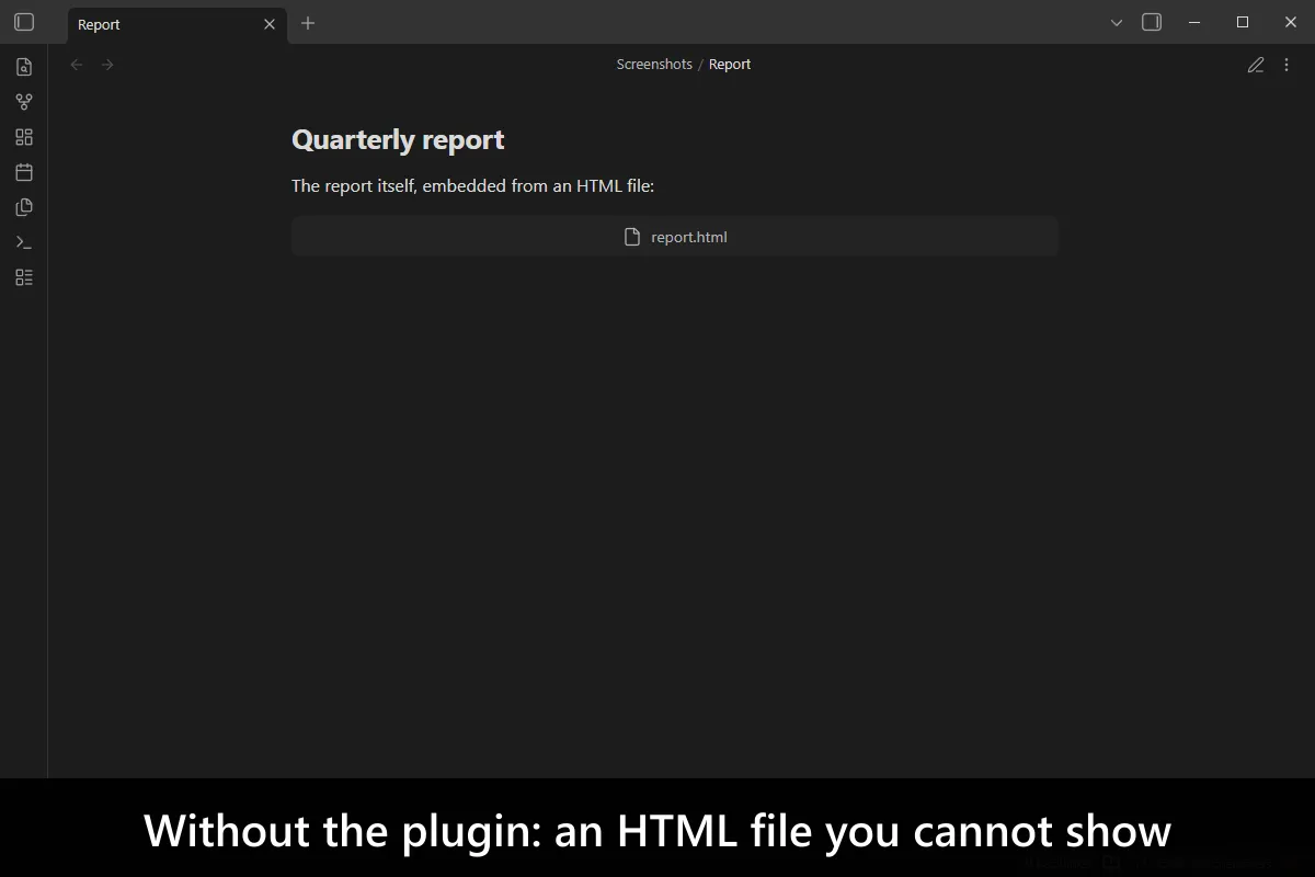 Embed HTML screenshot