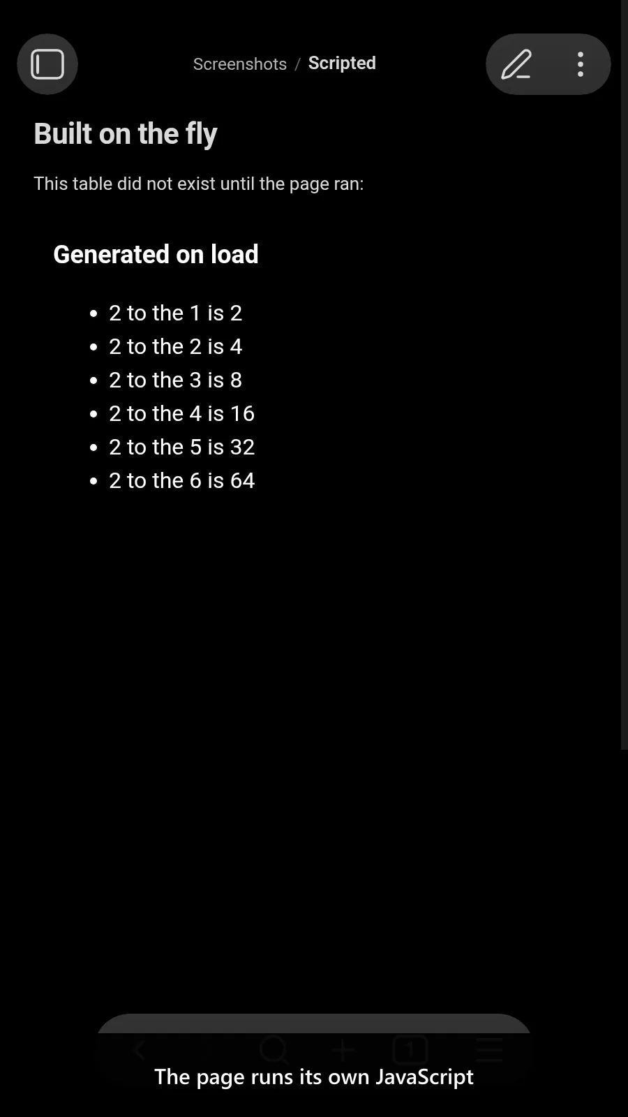 Embed HTML screenshot