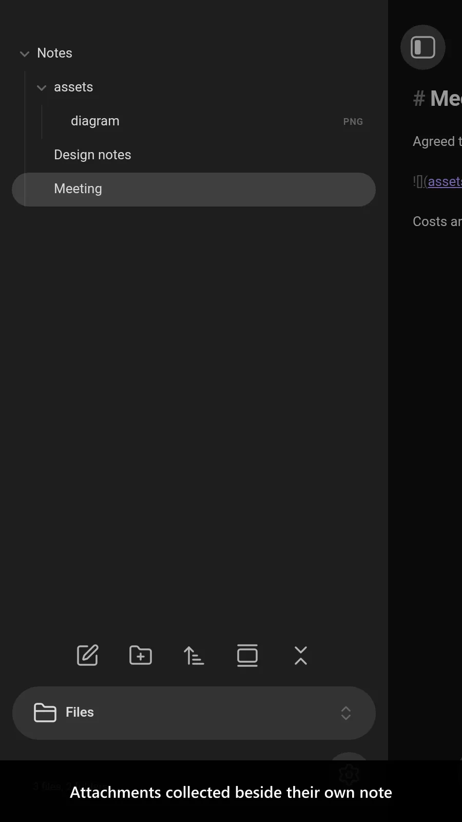 Consistent Attachments and Links screenshot