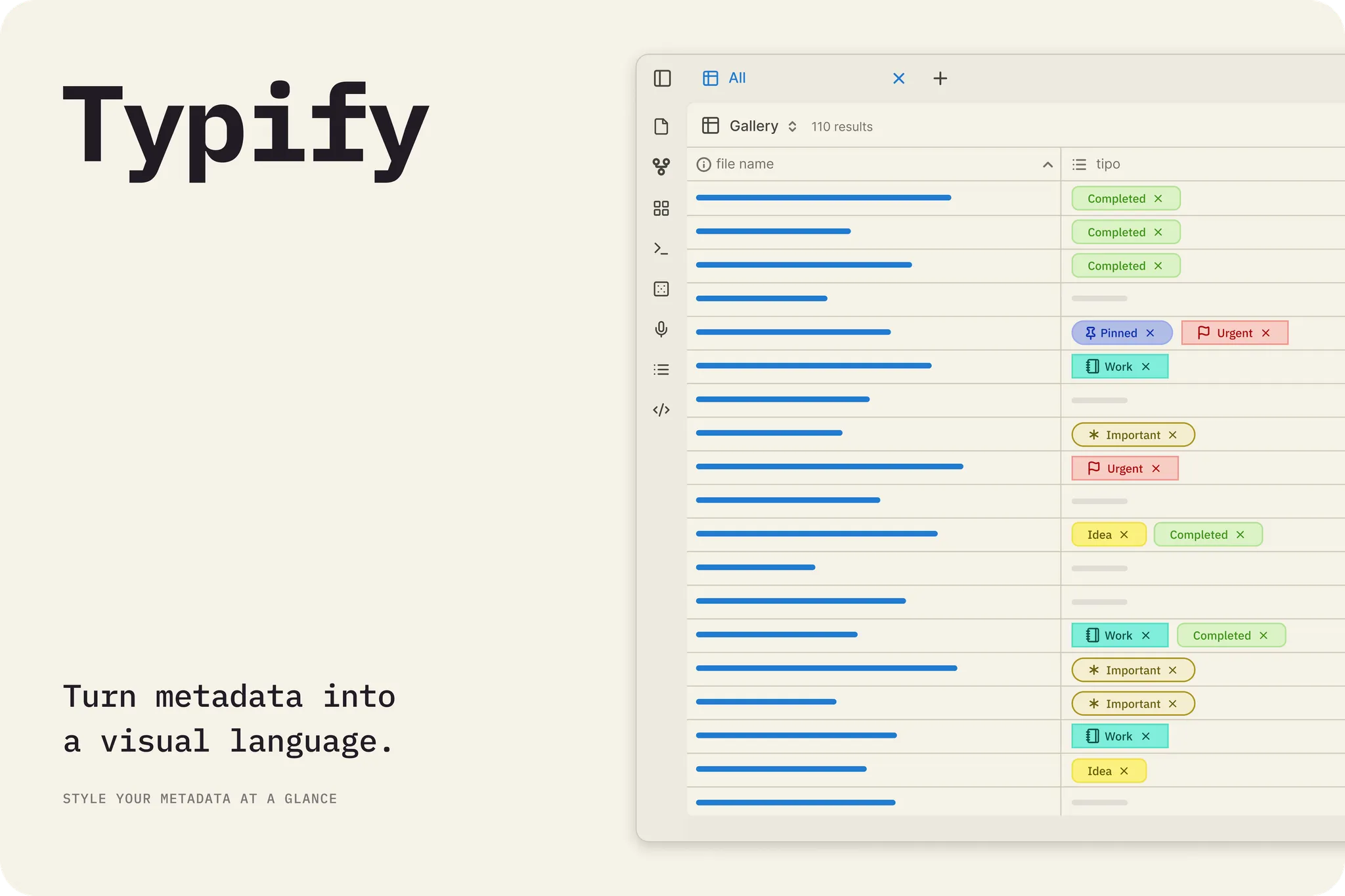 Typify screenshot
