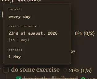 Daily Tasks screenshot