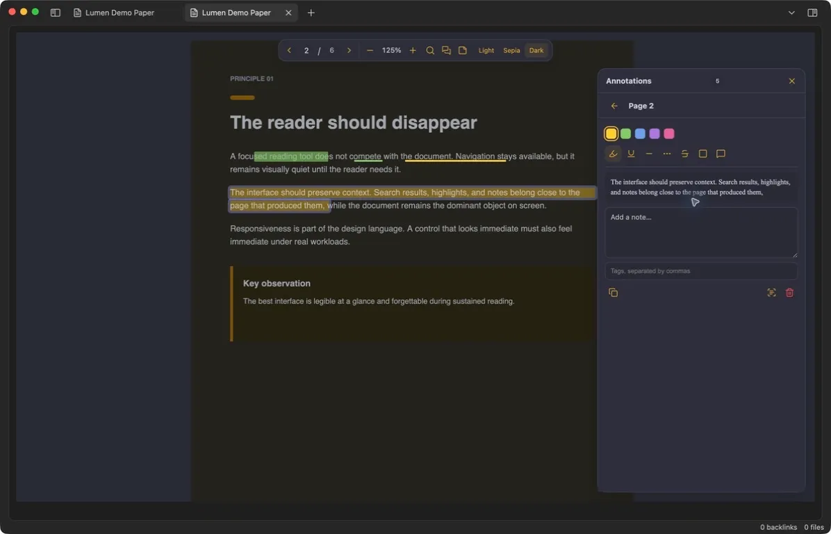 Lumen PDF Annotator screenshot