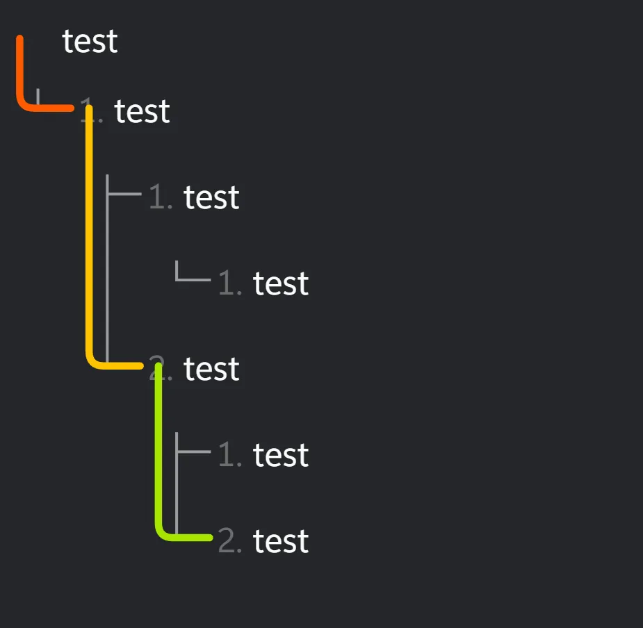 List Tree Indentation Guides screenshot