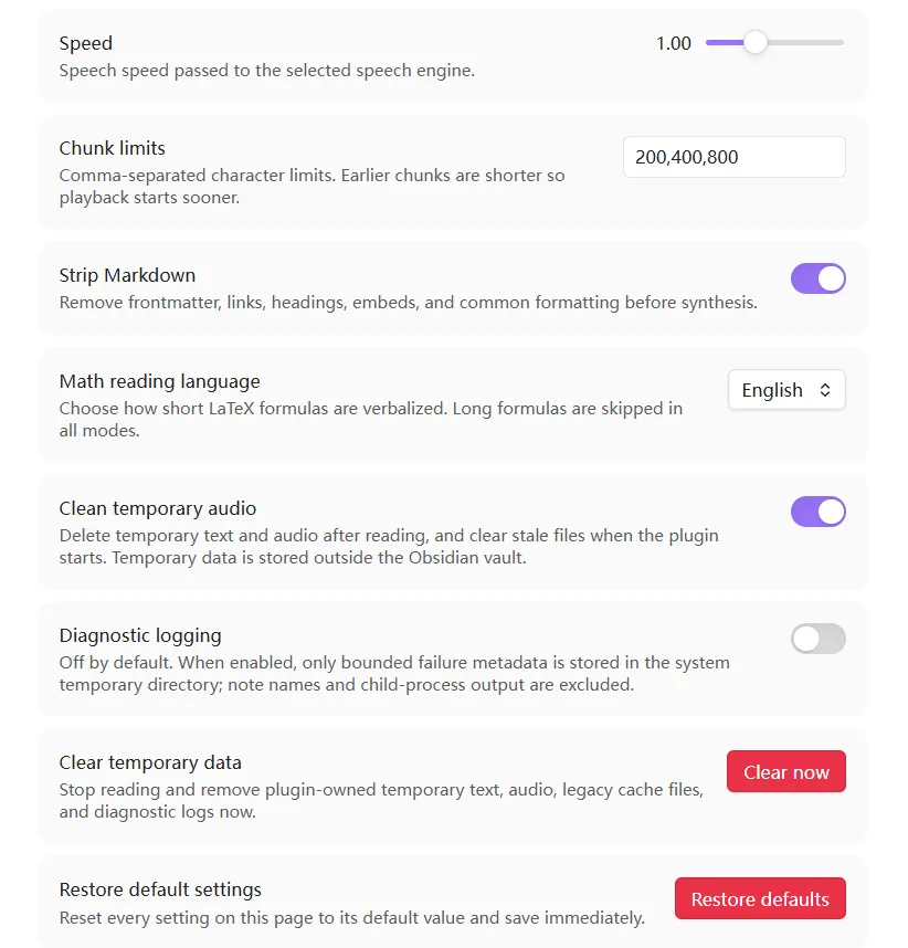 Note and PDF Voice Reader screenshot