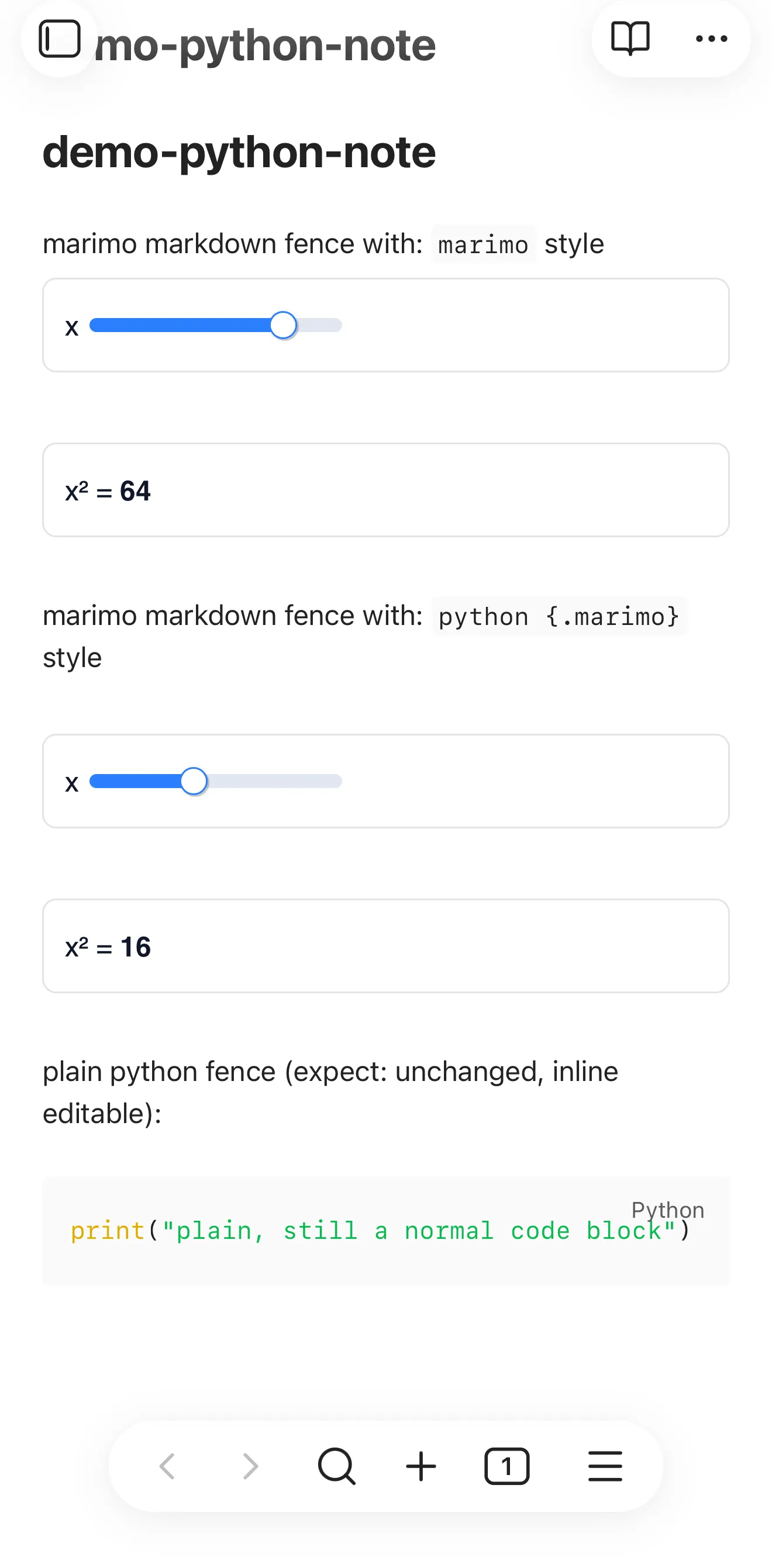 marimo notes screenshot