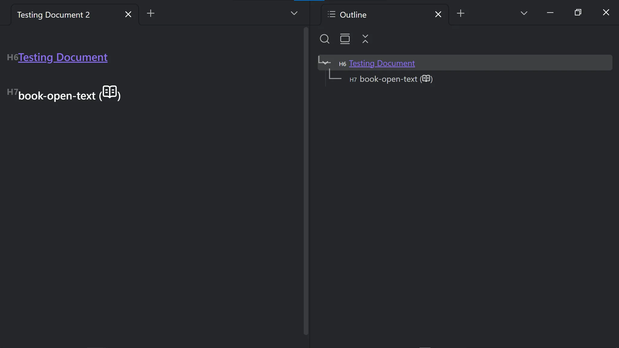 Extended Headings screenshot