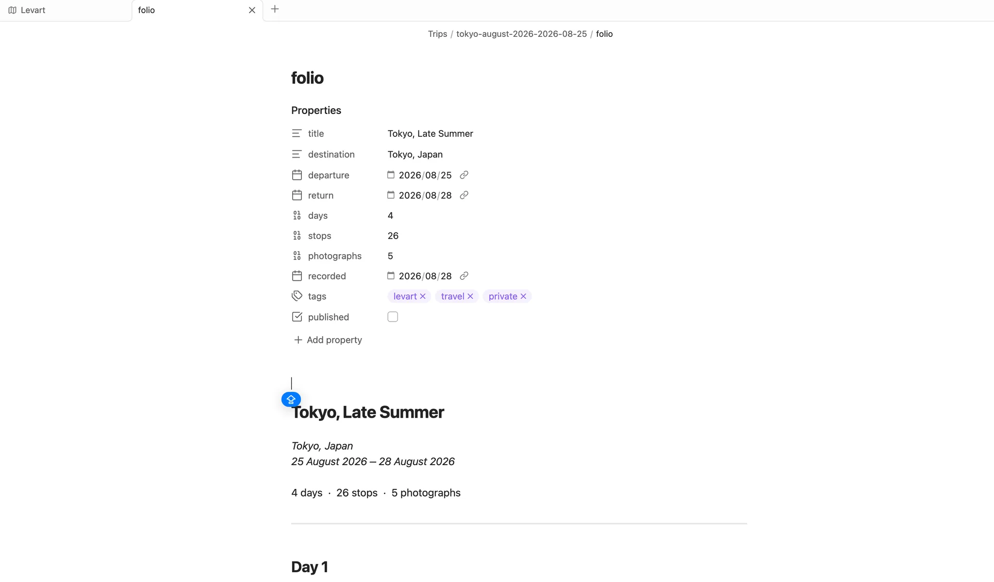 Levart screenshot