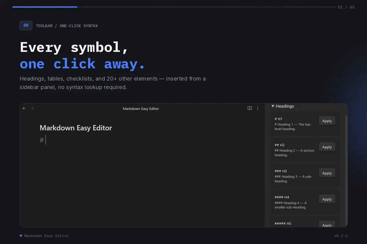 Markdown Easy Editor screenshot