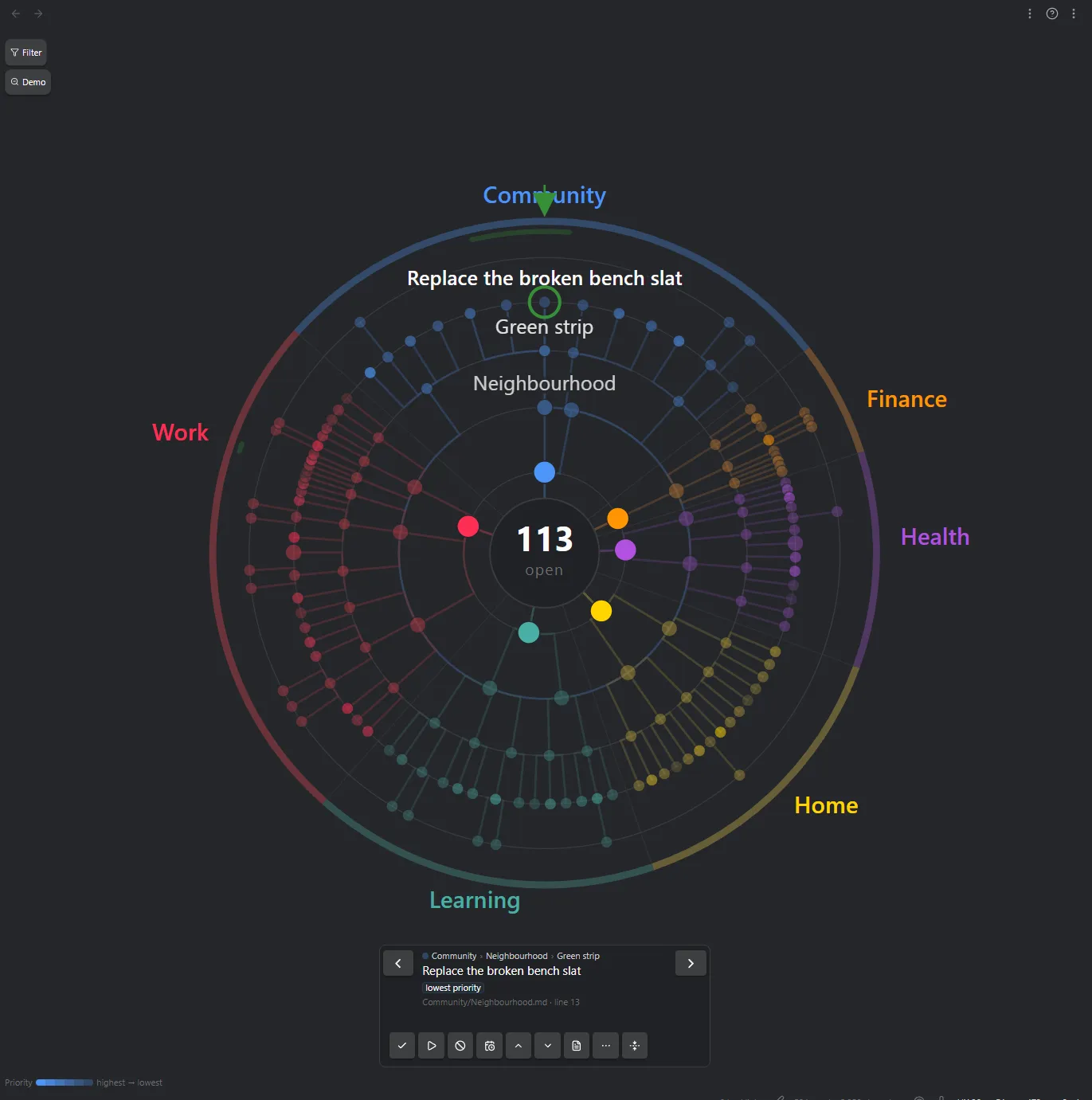Task Wheel screenshot
