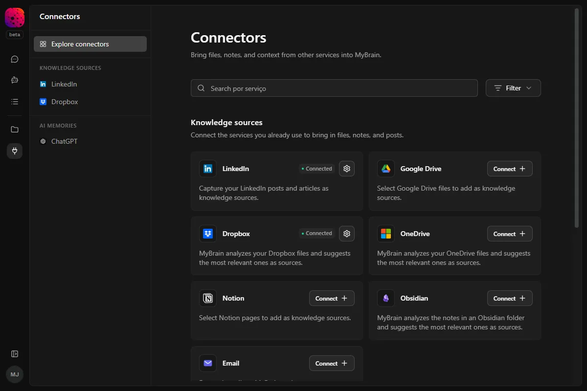 mybrain.ai screenshot