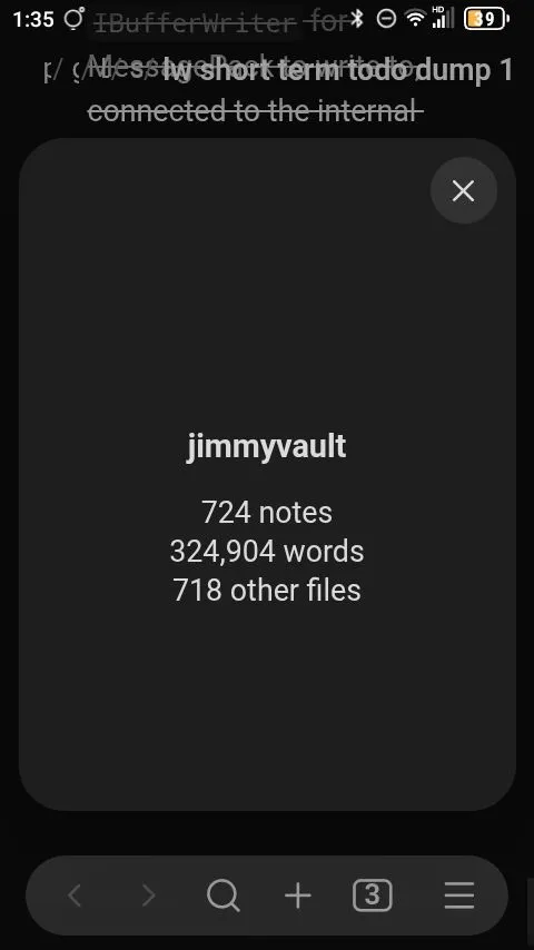 Simple Vault Statistics screenshot