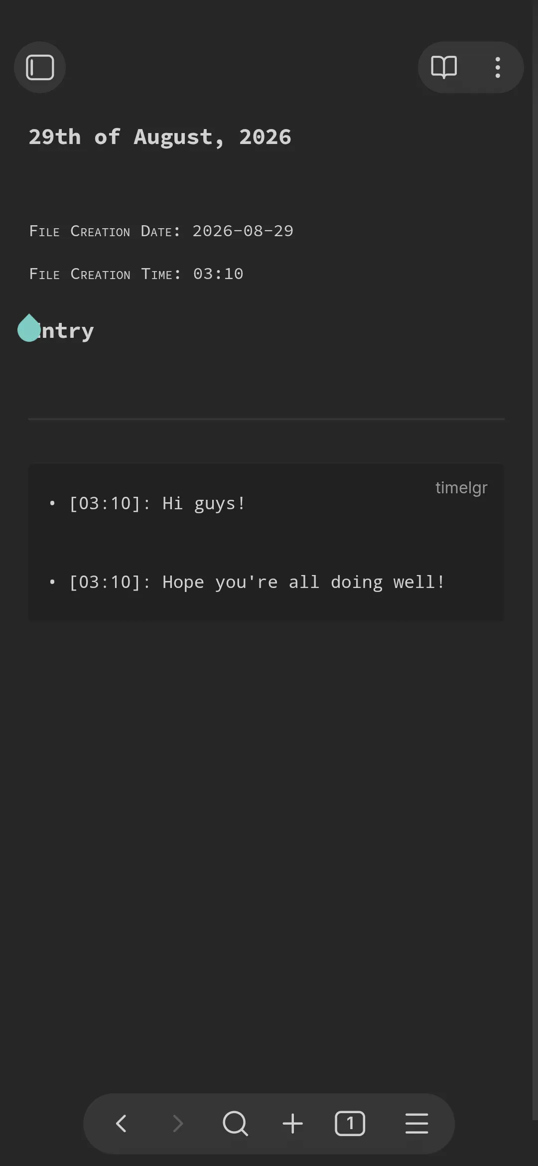 Time Logger screenshot