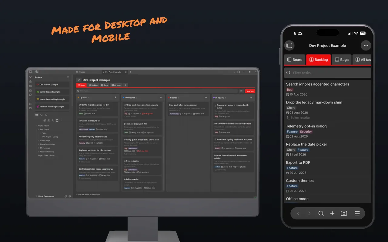Project Tracker screenshot