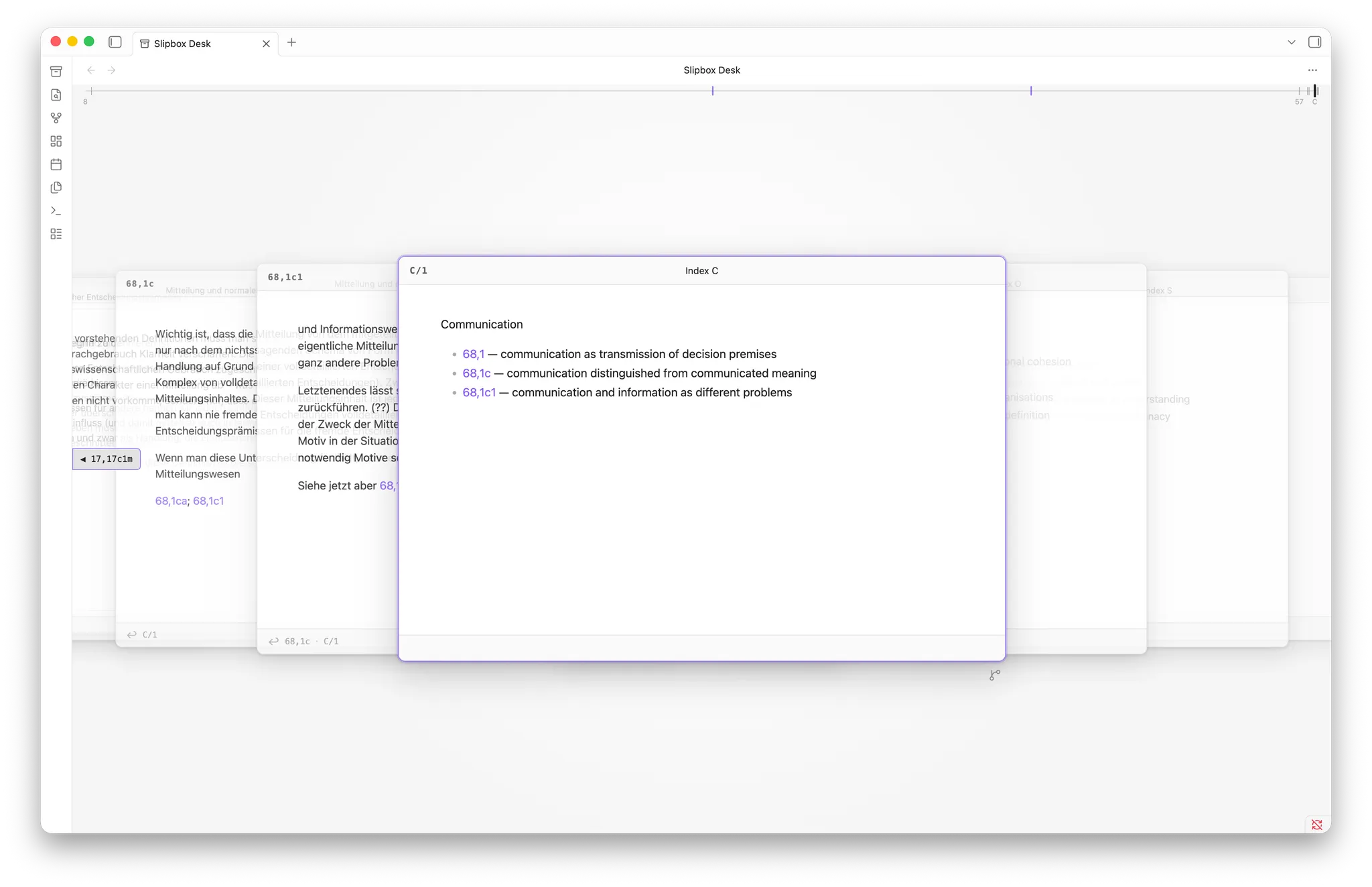 Slipbox Desk screenshot